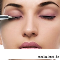 Процедура проведения перманентного макияжа глаз