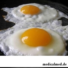 Калории в жареном яйце - 900 ккал на 100 грамм