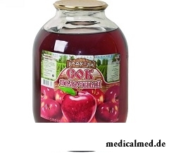 Калорийность яблочного сока - 47 ккал на 100 г 