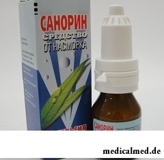 Санорин - препарат, применяемый при лечении тубоотита для уменьшения отека слизистой